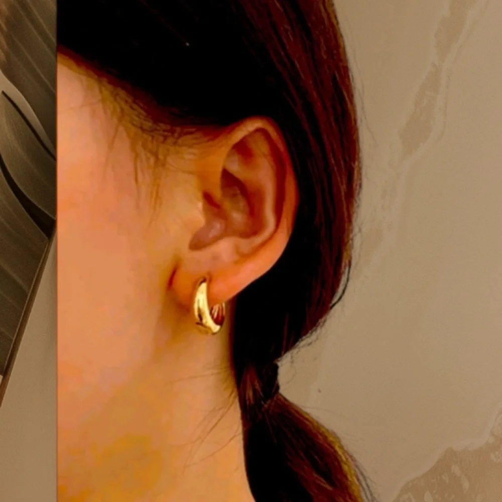 Free People gold Aneesa Huggy Hoops - Picture 3 of 3